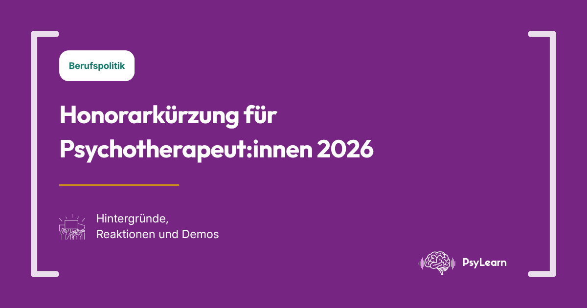Honorarkürzung für Psychotherapeut:innen 2026: Hintergründe, Reaktionen und Demos