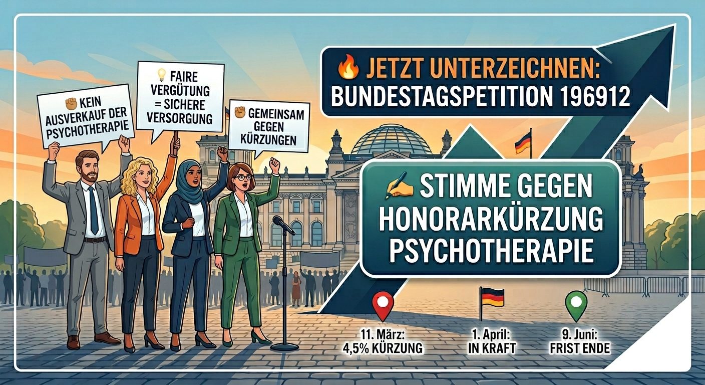 Bundestagspetition online: Jetzt zählt jede Stimme gegen die Honorarkürzung!